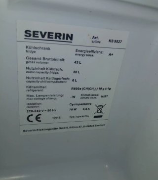 Nevera Camping Severin 43L con congelador