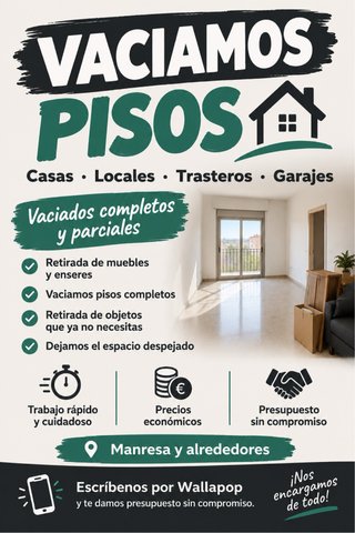 Vaciado de pisos y retirada de muebles