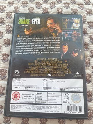 DVD Snake Eyes (Nicolas Cage, Gary Sinise)