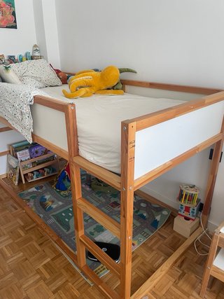Cama Infantil IKEA Madera y Blanca