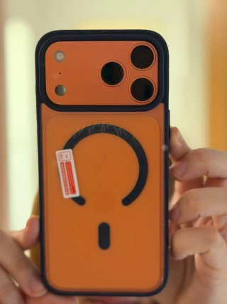 Funda iPhone Naranja y Azul