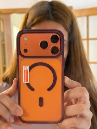 Funda iPhone Naranja y Azul