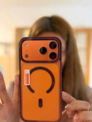 Funda iPhone Naranja y Azul