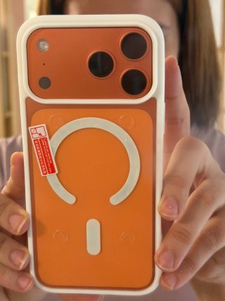 Funda iPhone Naranja y Azul