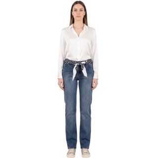 Papeete Y2k Jeans Blu Denim A Gamba Dritta Da