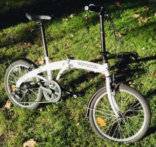 Bicicleta Plegable Wayscral blanca. Como nueva.