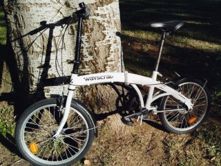 Bicicleta Plegable Wayscral blanca. Como nueva.