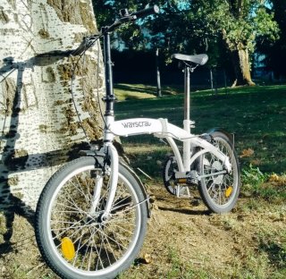 Bicicleta Plegable Wayscral blanca. Como nueva.