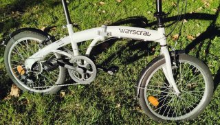 Bicicleta Plegable Wayscral blanca. Como nueva.