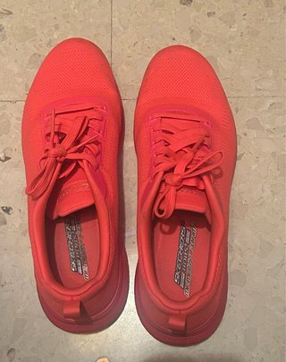 Zapatillas Skechers Memory Foam Rojas Talla 40