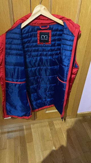 Chaleco Milano rojo guateado