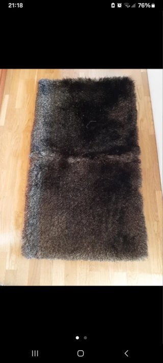2 Alfombras mullida negra y marrón