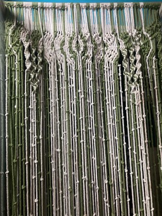 Cortina preciosa de Macramé Artesanal