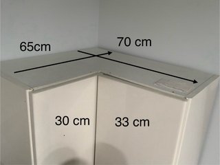 Mueble Cocina Alto Esquinero Beige