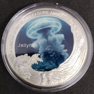 MONEDA CONMEMORATIVA BAÑADA EN PLATA "MEDUSA"