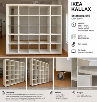 Estantería Kallax Ikea Blanca Grande