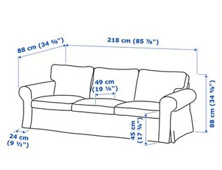 Sofá Ektorp Ikea beige tela