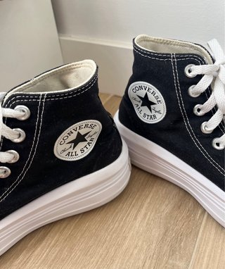 Converse negras plataforma