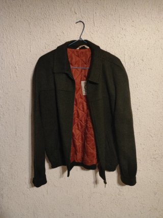Cazadora de paño verde oscuro T.52