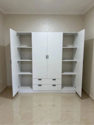 Armario Blanco 6 Puertas con Cajones