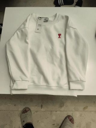 Sudadera Ami Blanca de niño. Talla 130