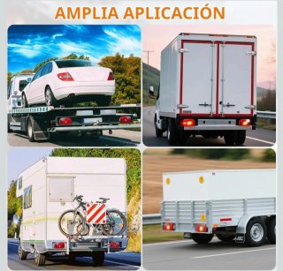 2 Luces Traseras Remolque 12V