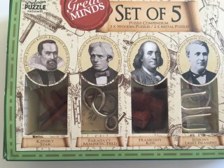 Set 5 Puzzles Metálicos Great Minds