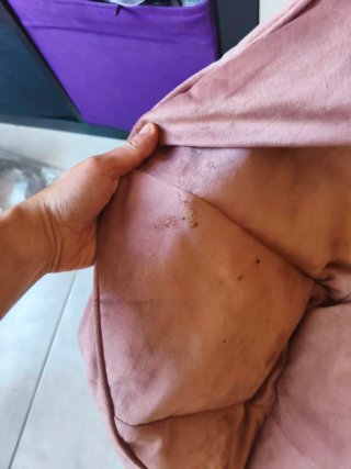 Puf grande rosa terciopelo