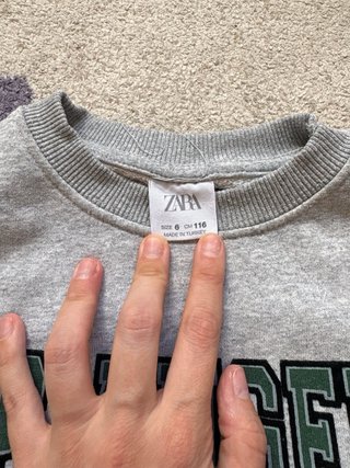 Sudadera Zara Gris Los Angeles 6 años