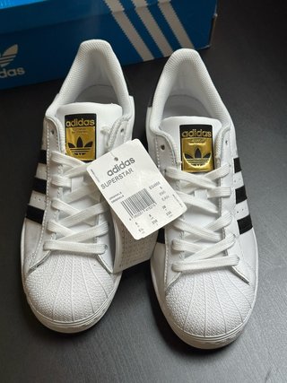 Zapatillas Adidas Superstar Blancas/Negras T38