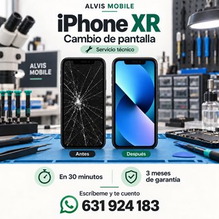 ⭐ Cambio pantalla iPhone XR - 39€ | 30 MIN