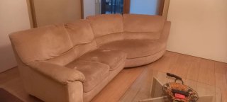 Sofá Natuzzi Beige Tela Curvo
