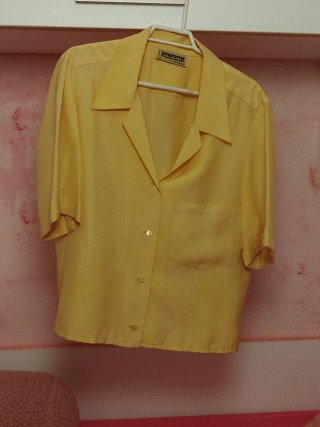 Blusa manga corta mujer Synonyme amarilla