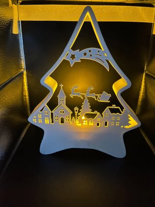 Decoração Natalina LED Vela Cerâmica