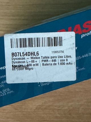 Walkie Talkie Dynascan L88+ Negro