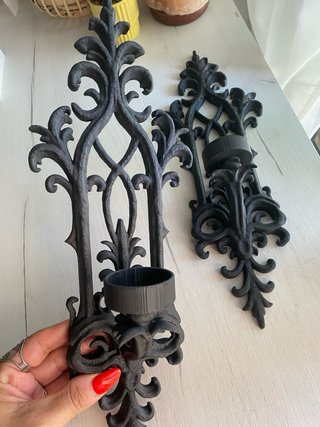 Set de 2 Portavelas de 35 cm VELAS INCLUIDAS