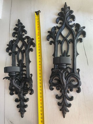 Set de 2 Portavelas de 35 cm VELAS INCLUIDAS