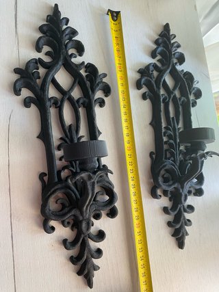 Set de 2 Portavelas de 35 cm VELAS INCLUIDAS