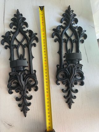 Set de 2 Portavelas de 35 cm VELAS INCLUIDAS