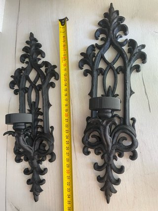 Set de 2 Portavelas de 35 cm VELAS INCLUIDAS