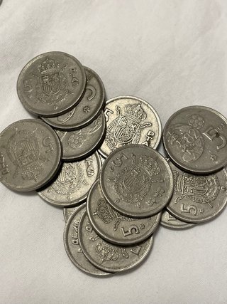256 Monedas de Peseta Españolas