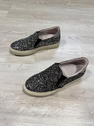 Sneakers slip-on con glitter argento | Taglia 37