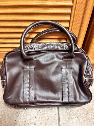 Bolso de Cuero Marrón Sunabaska