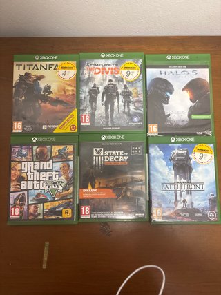 Lote 6 Juegos Xbox One: GTA V, Halo 5, Star Wars..