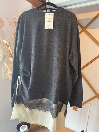 Jersey largo  combinado Zara