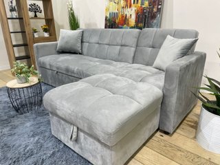 Sofá Cama de Matrimonio con Arcón GRIS PLATA