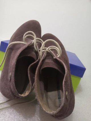 Botines granates ante tacón N38