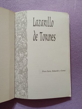 Libro: Lazarillo de Tormes.