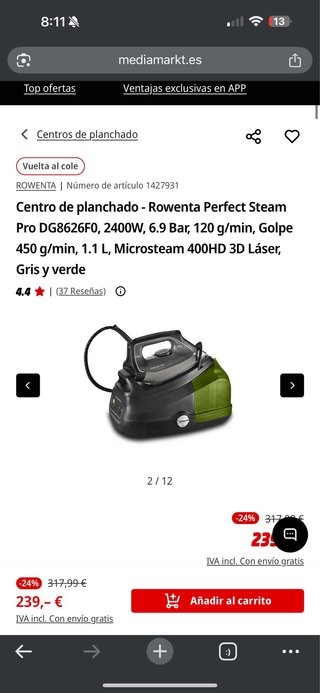 Plancha Rowenta Perfect Steam Pro DG8626F0