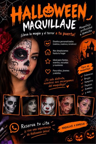 Maquillaje Halloween a domicilio